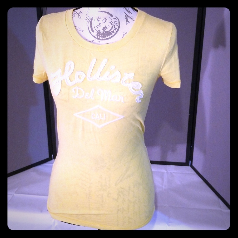 Yellow Hollister Del Mar CALI Short Sleeve Tee SzM